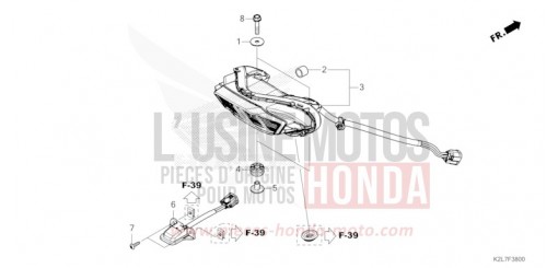 TAILLIGHT/LICENSE LIGHT ADV350AR de 2024